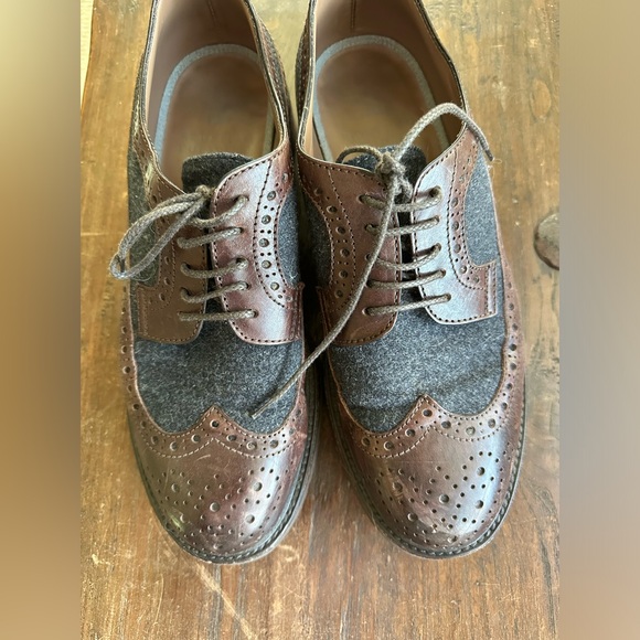 Brunello Cucinello oxfords Brown and Grey Flannel. Size 10